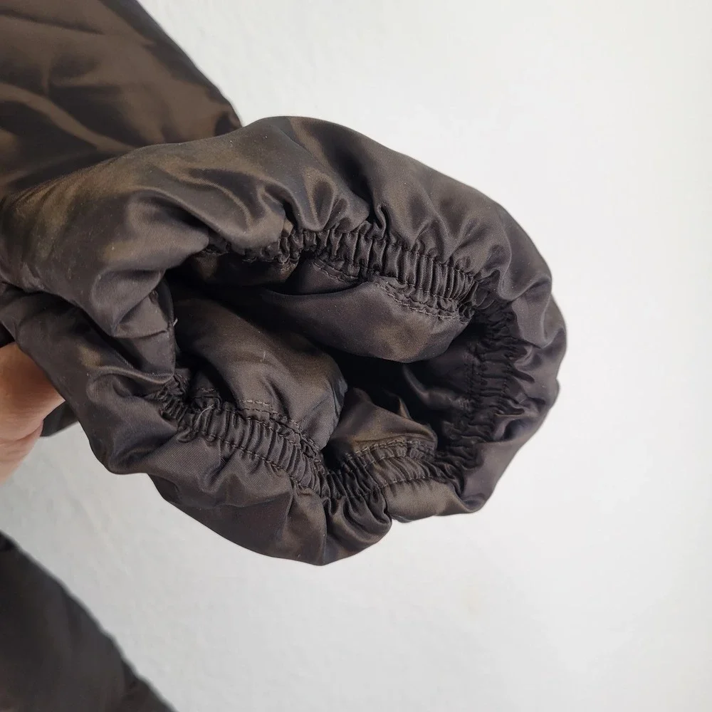 Weekend Max Mara Puffer Coat Belted Shawl Collar Puffy Goose Down Jacket Brown M